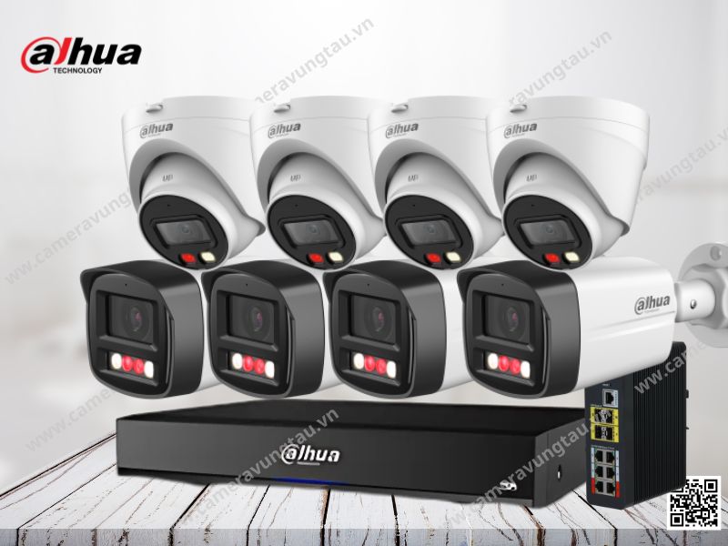 Lắp Trọn Bộ 8 Camera IP Dahua